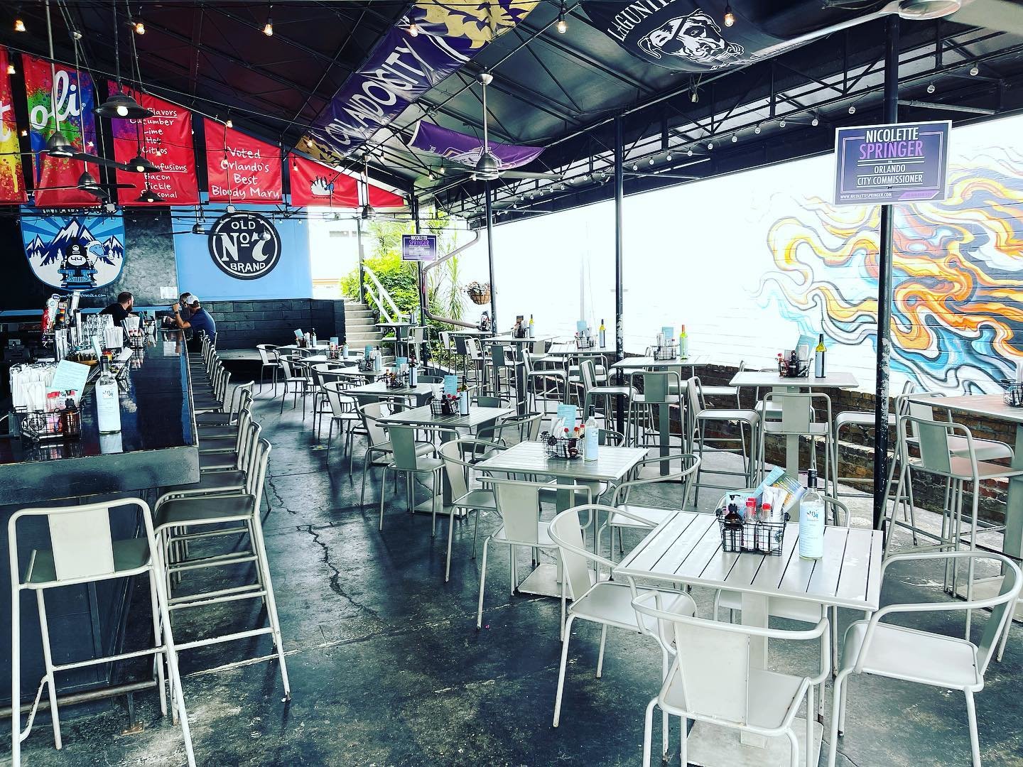 Patio and bar area